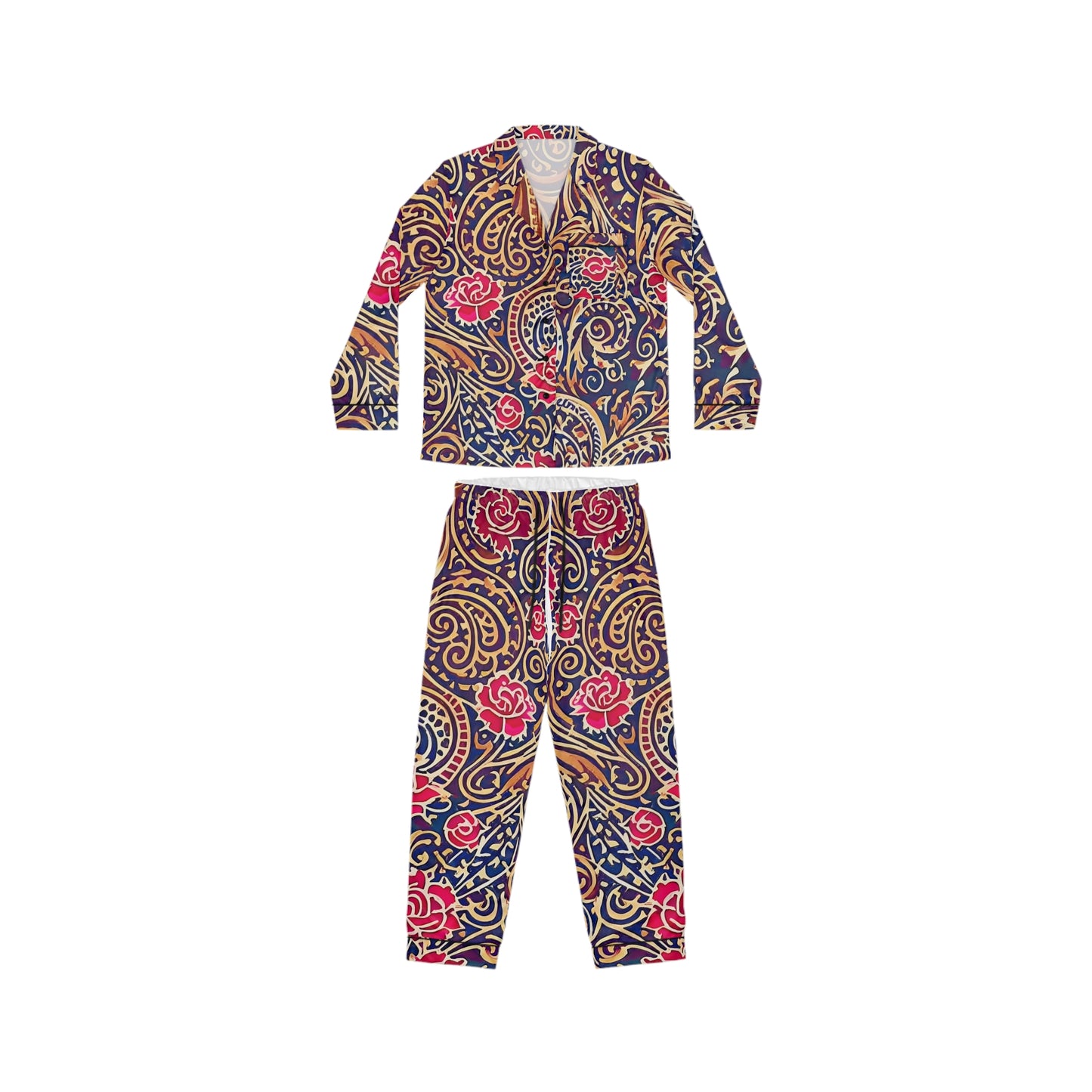 Twilight Scroll Women's Satin Pajamas (AOP)