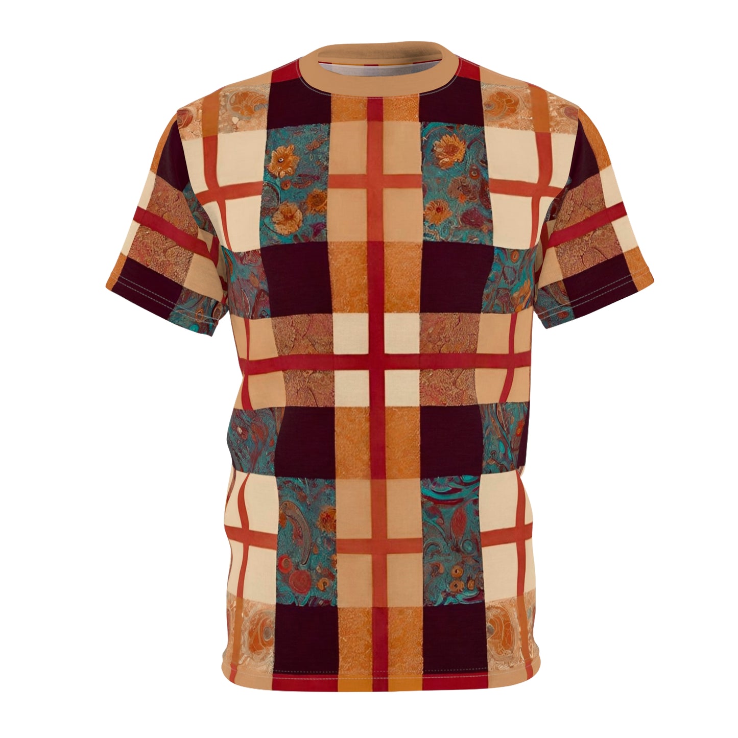 Flowers & Plaid Men's T-Shirt