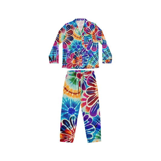 Peace Women's Satin Pajamas (AOP)