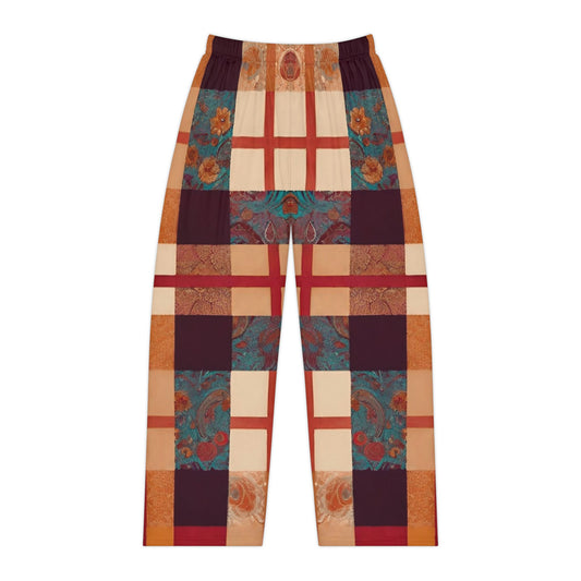 Flowers & Plaid Women's Pajama Pants (AOP)