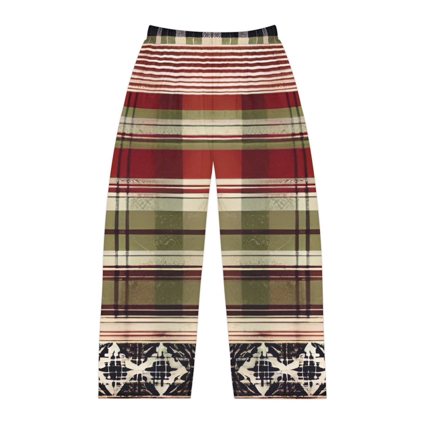 Between the Lines Plaid Men's Pajama Pants (AOP)