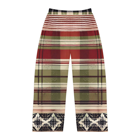 Between the Lines Plaid Men's Pajama Pants (AOP)