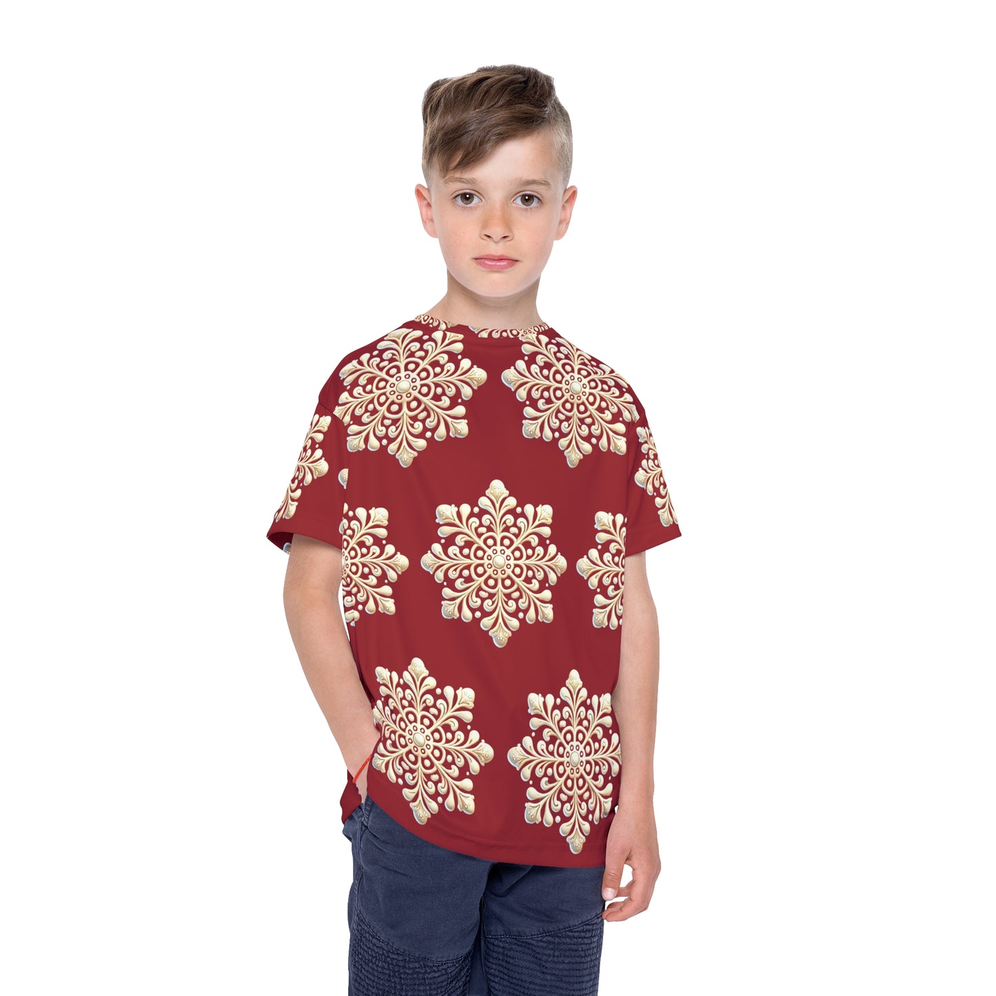 Snow Flake Kids Sports Jersey (AOP)