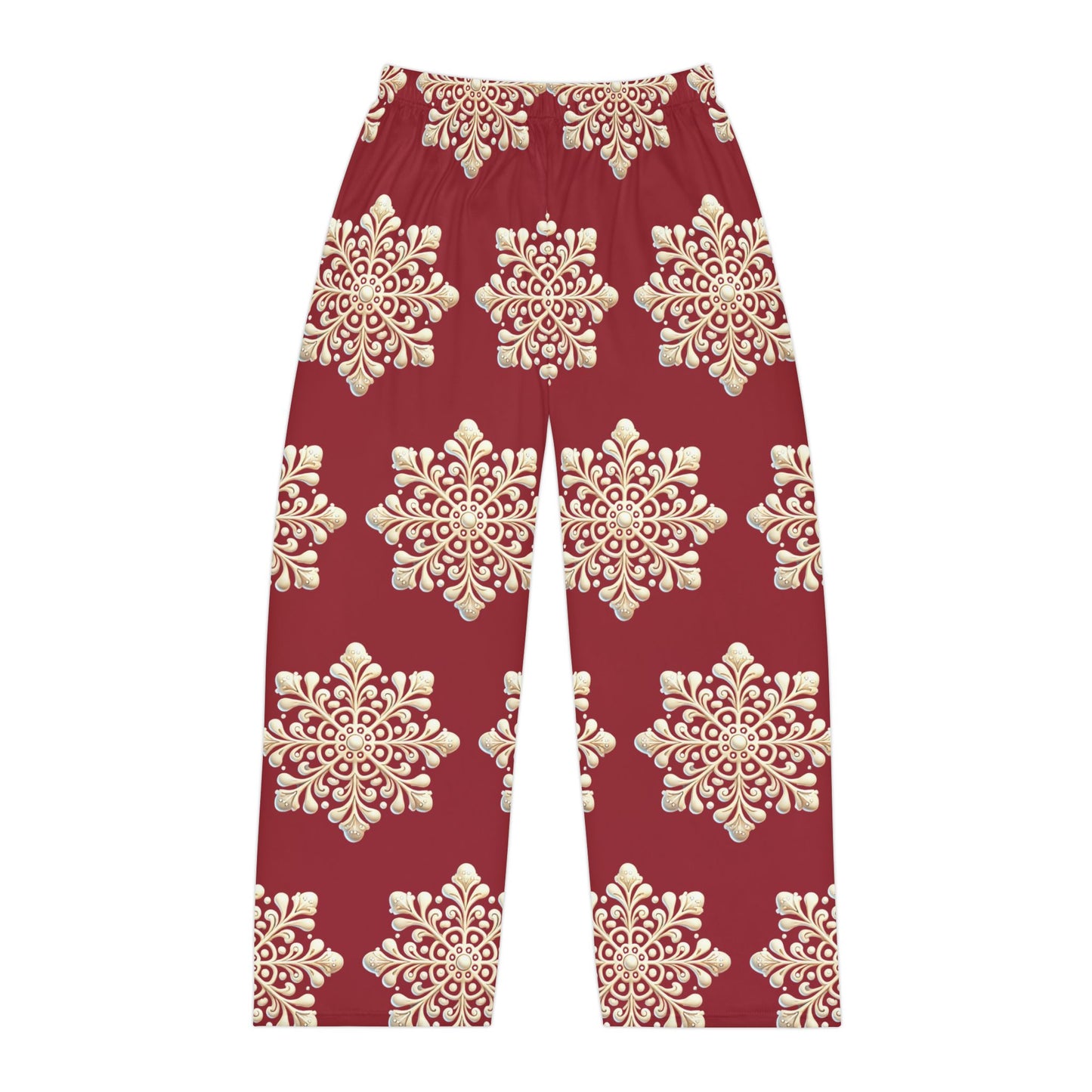 Snow Flake Men's Pajama Pants (AOP)