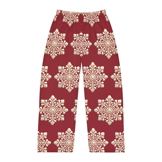 Snow Flake Men's Pajama Pants (AOP)