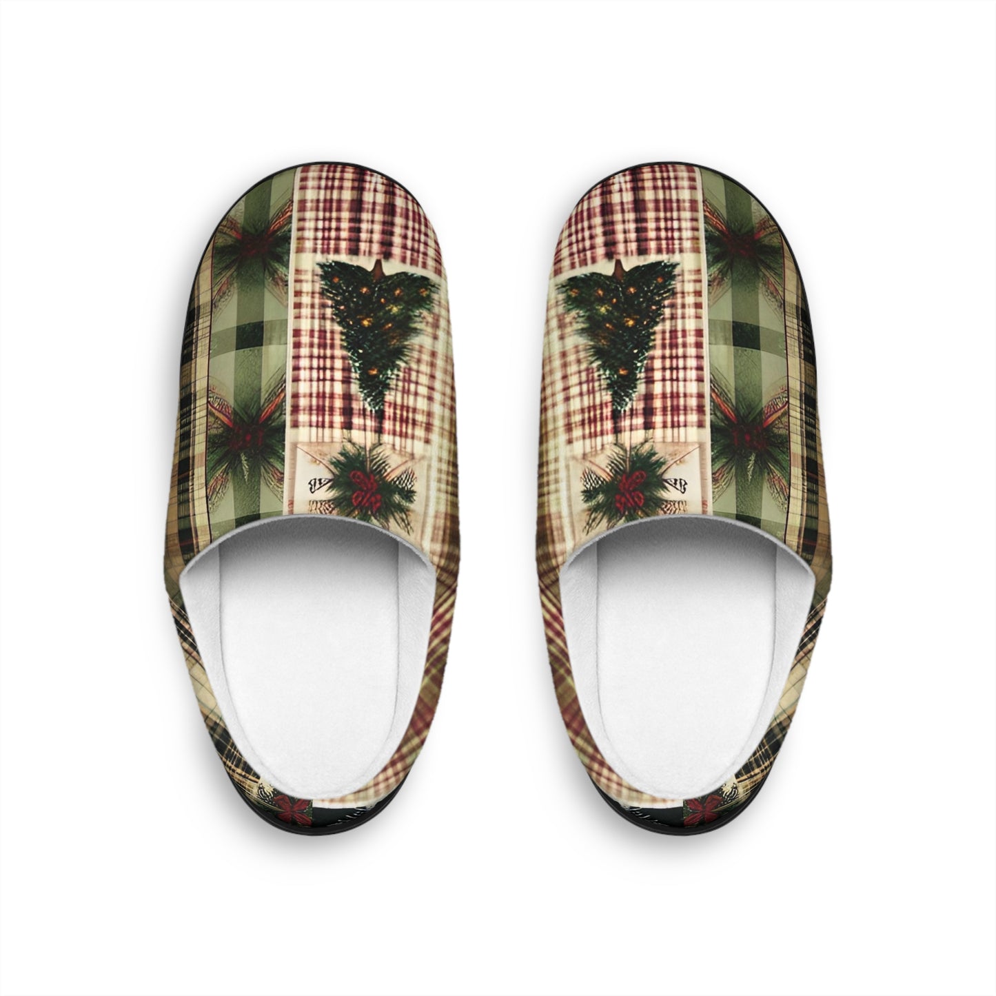 Christmas Plaid Women's Indoor Slippers