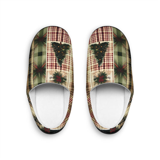 Christmas Plaid Women's Indoor Slippers