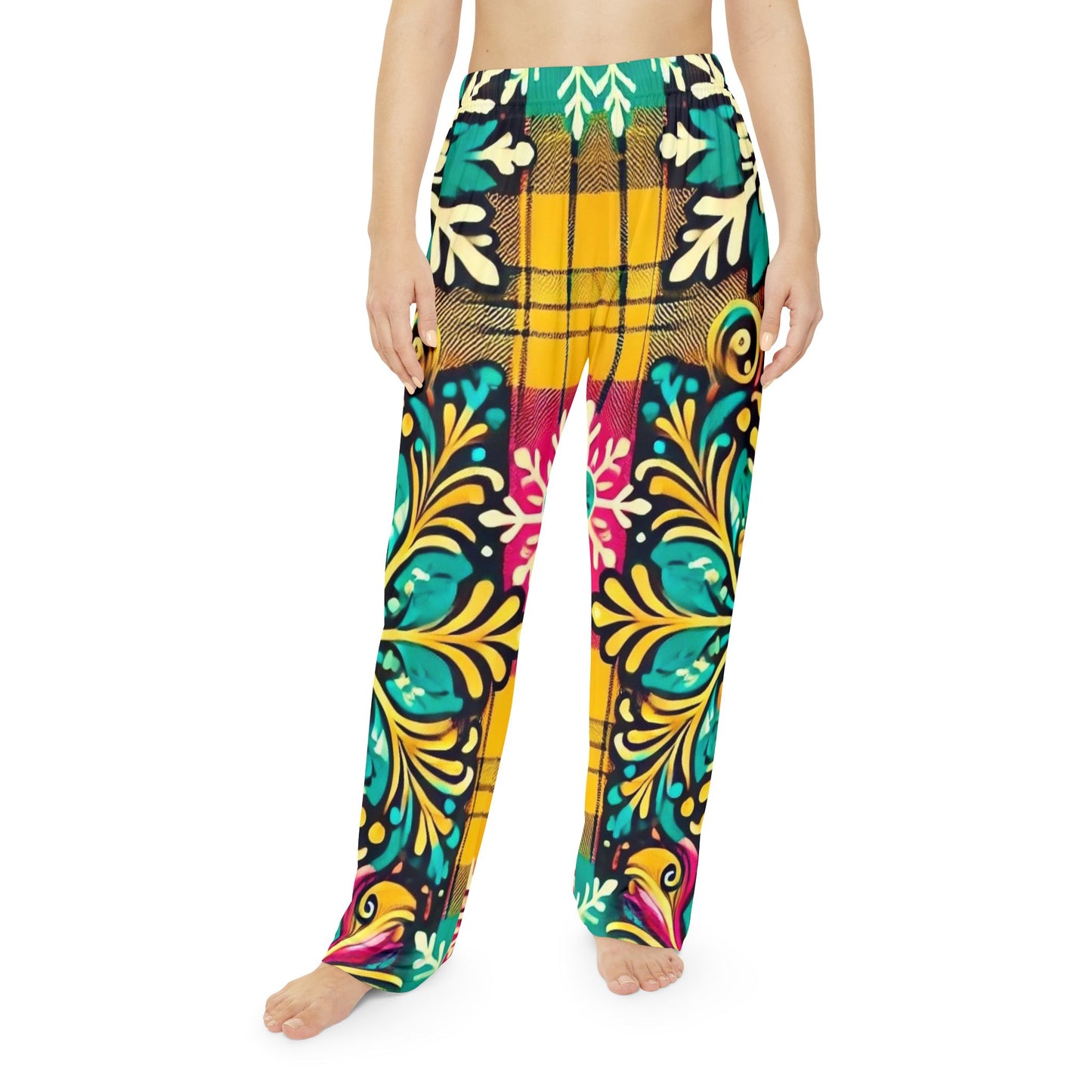 Multicolor Frost Women's Pajama Pants (AOP)