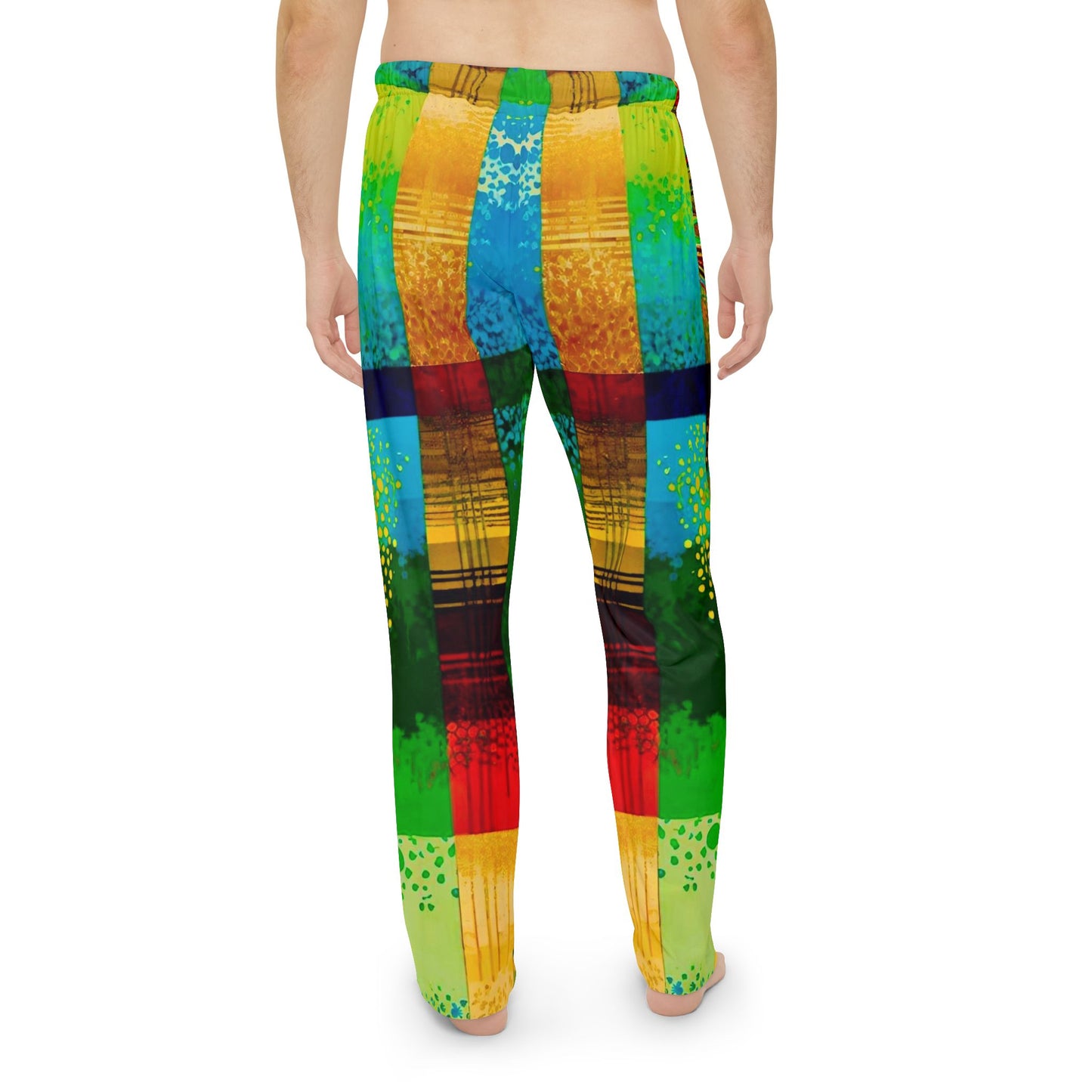 Color Me Rad Plaid Men's Pajama Pants (AOP)