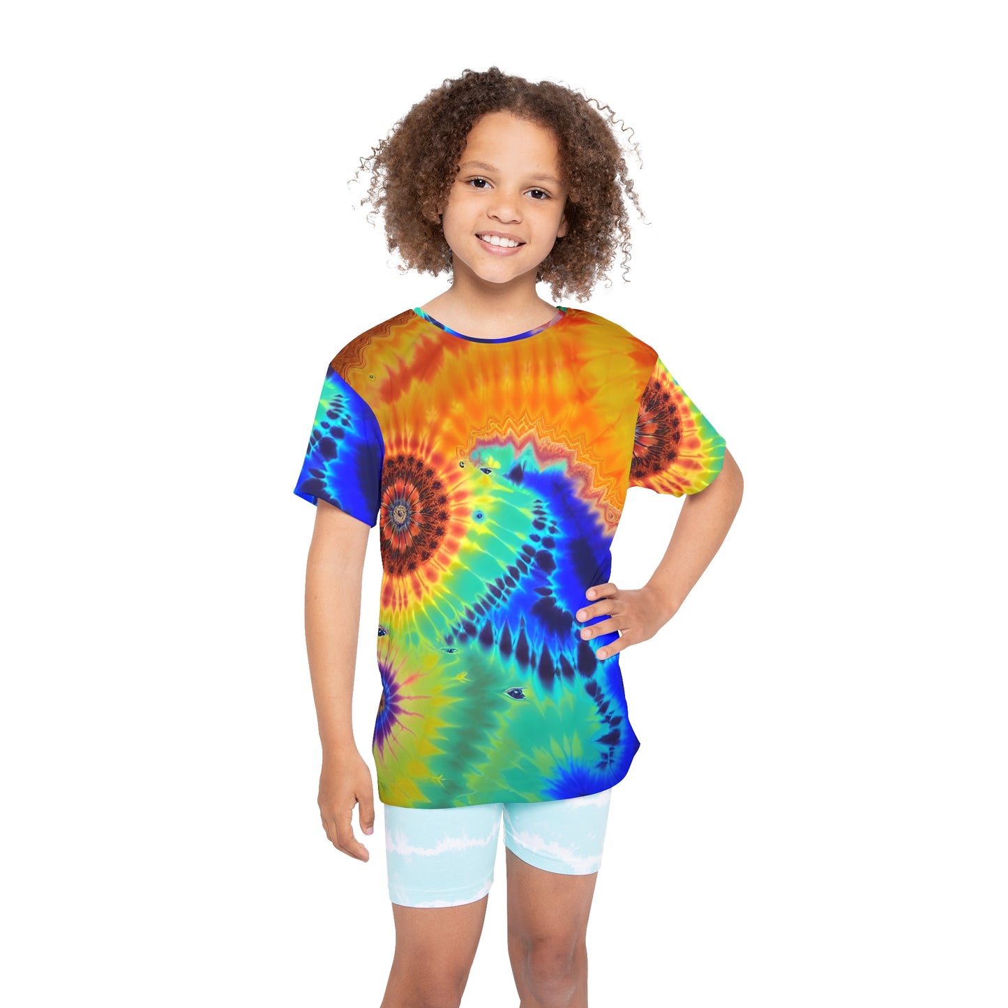 Rainbow Swirl Kids Sports Jersey (AOP)