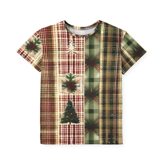 Winter Pine Plaid Kids Sports Jersey (AOP)