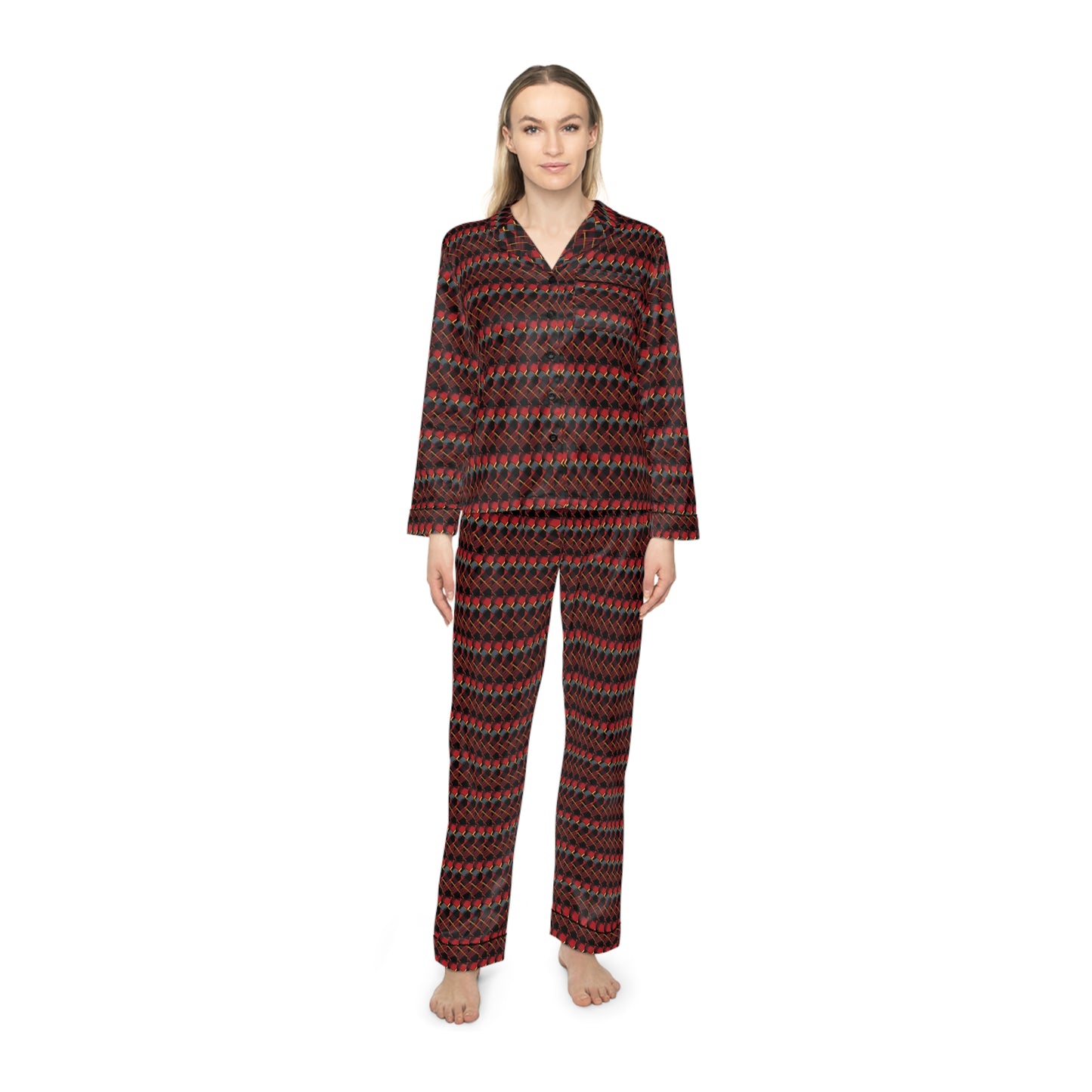 Ashenpaw Women's Satin Pajamas (AOP)