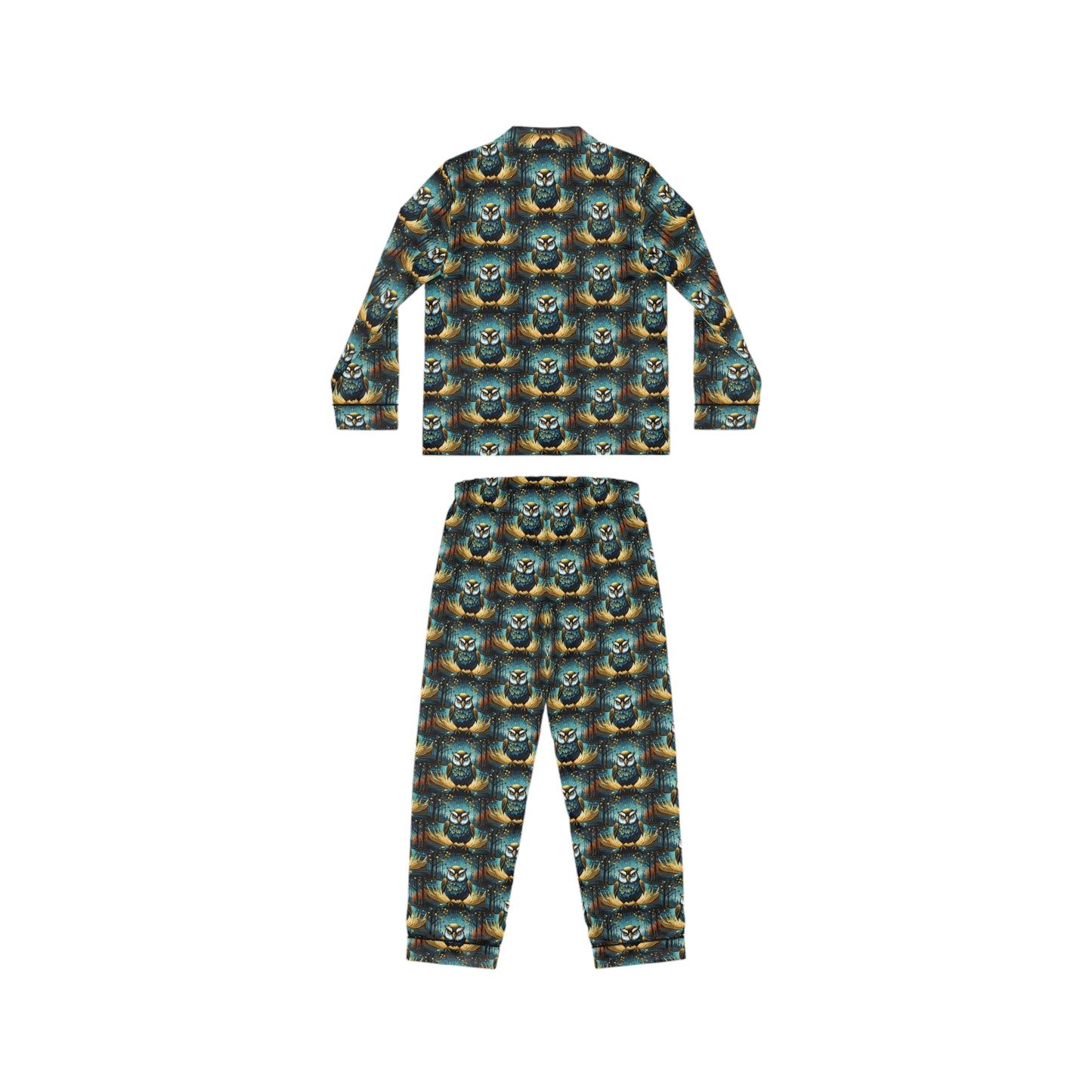 Owl See Women's Satin Pajamas (AOP)