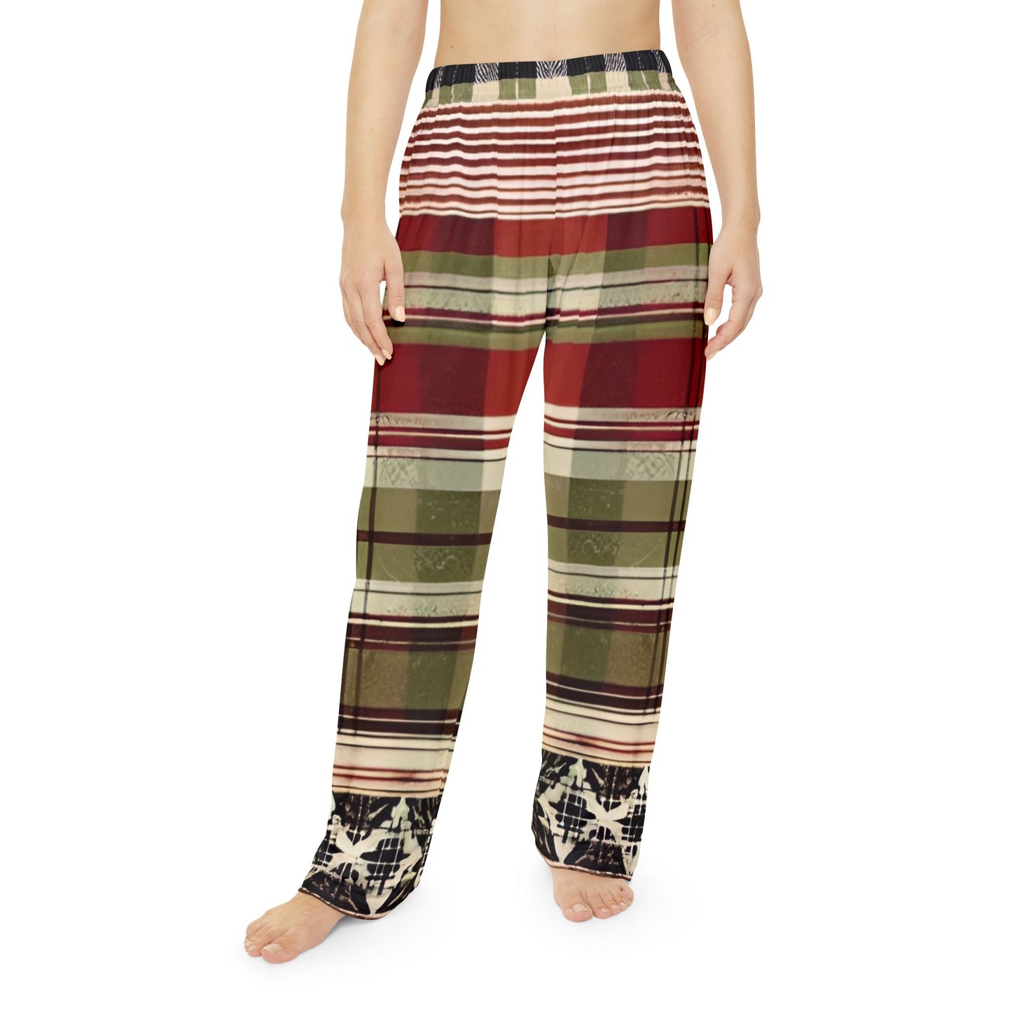 Between the Lines Plaid Women's Pajama Pants (AOP)