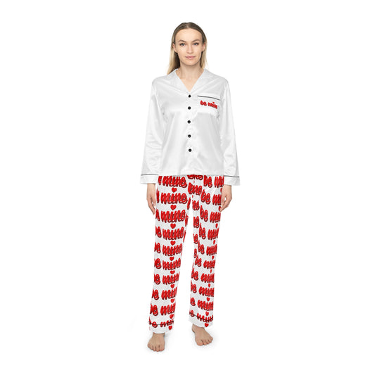 Be Mine Women's Satin Pajamas (AOP)