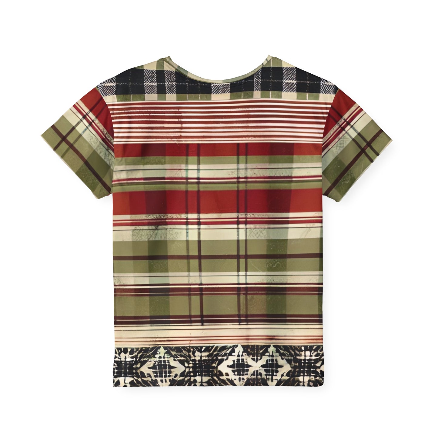 Between the Lines Plaid Kids Sports Jersey (AOP)