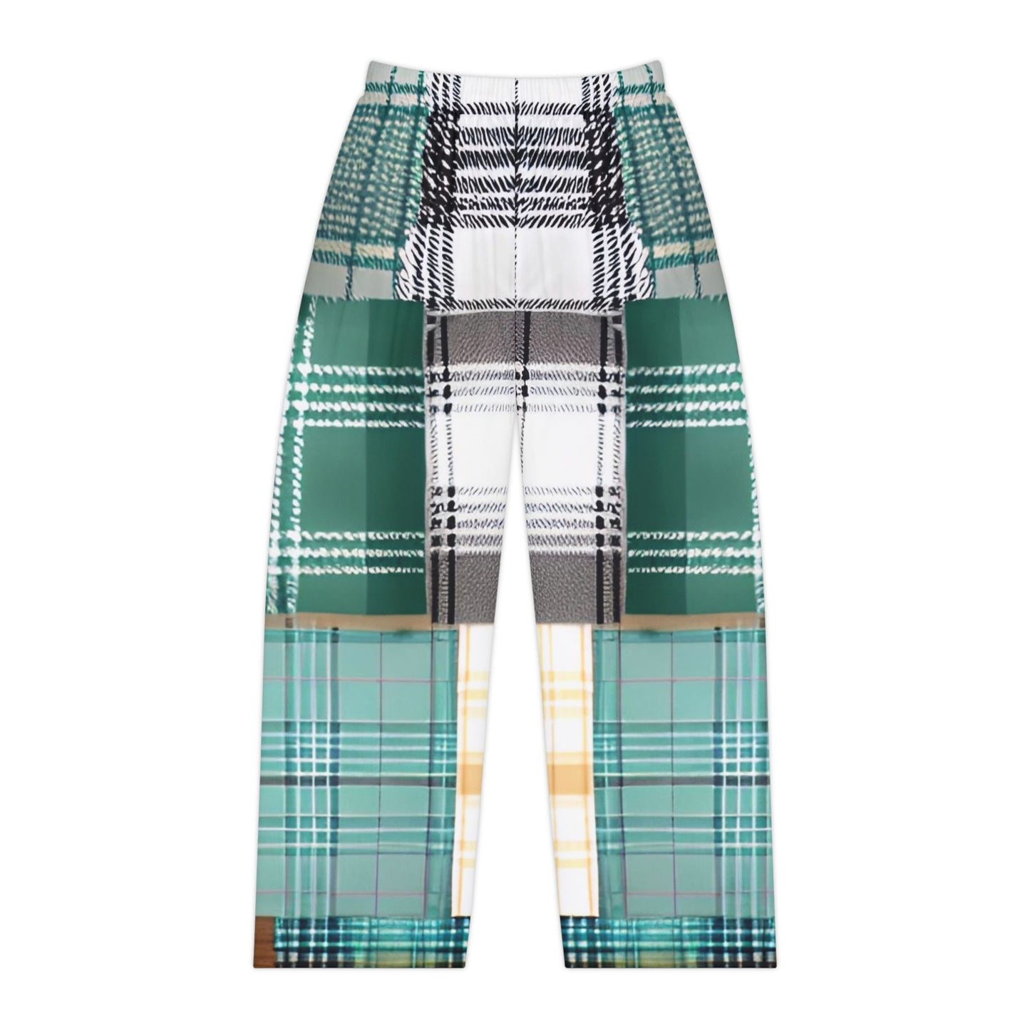 Plaid Patchwork Women's Pajama Pants (AOP)