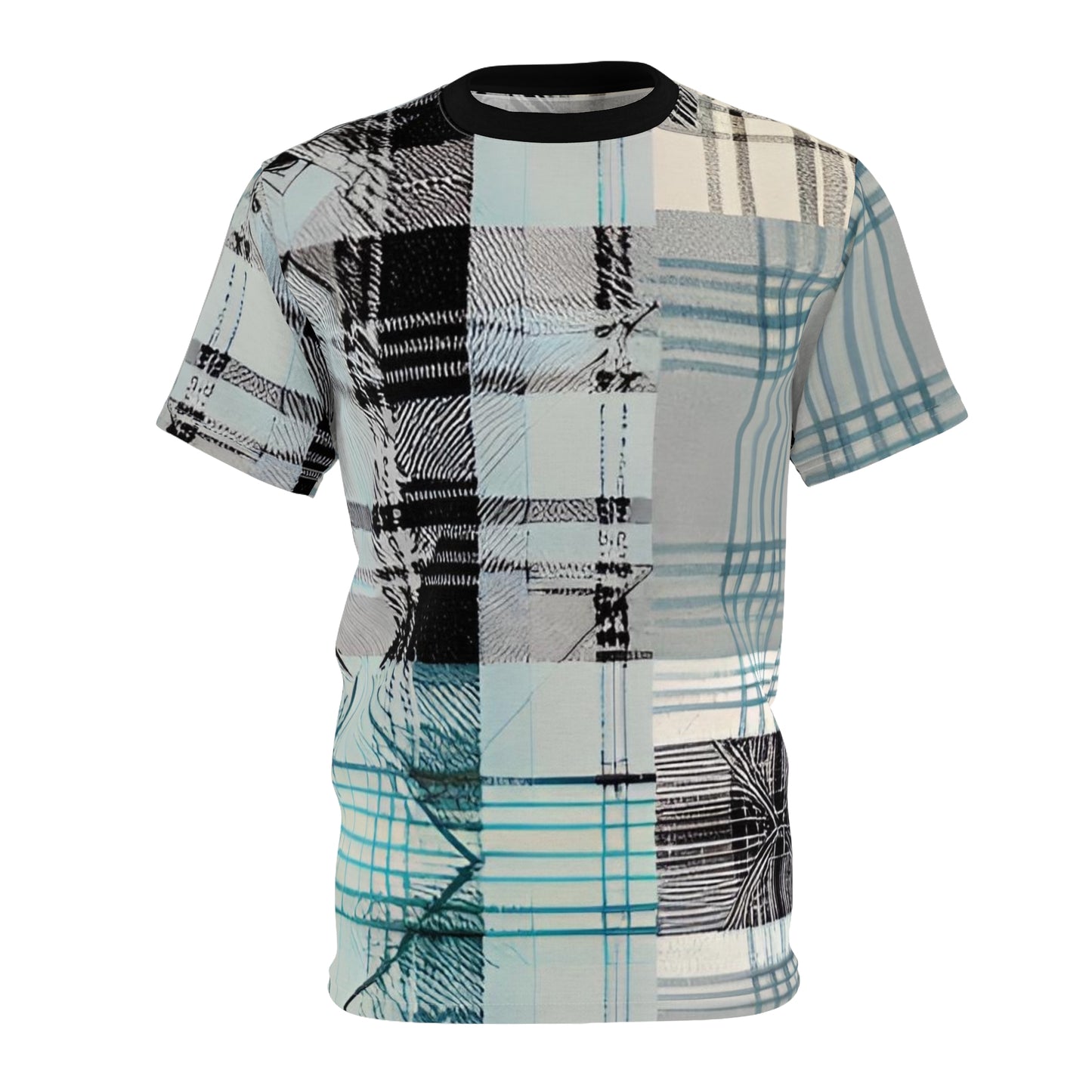 2 in 1 Plaid Men's Cut & Sew Tee (AOP)