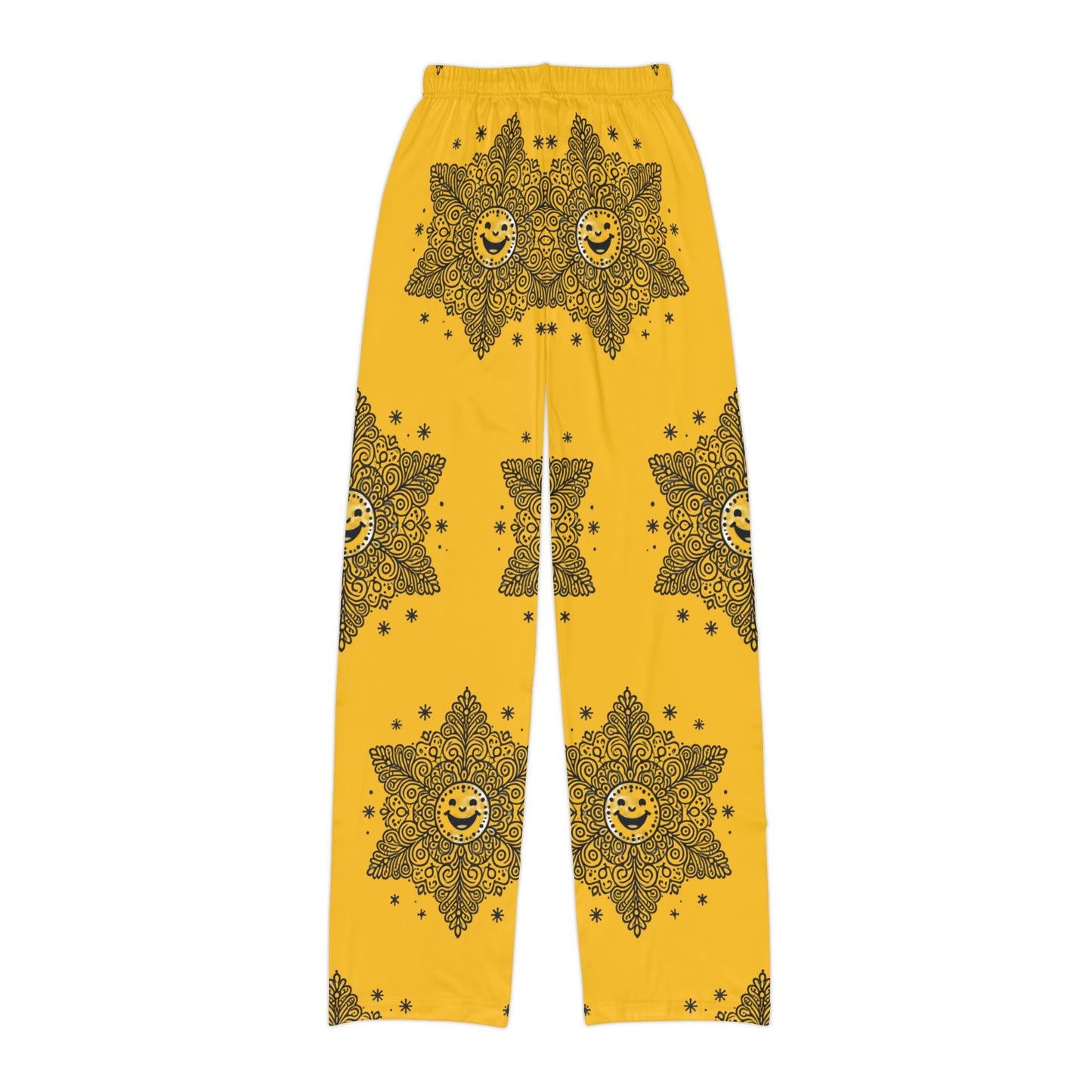 Snowflake - Yellow Kids Pajama Pants (AOP)