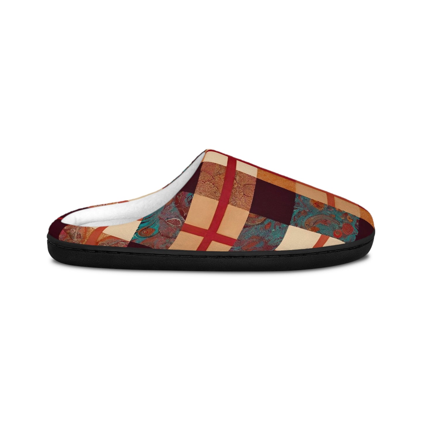 Flowers & Plaid Women's Indoor Slippers