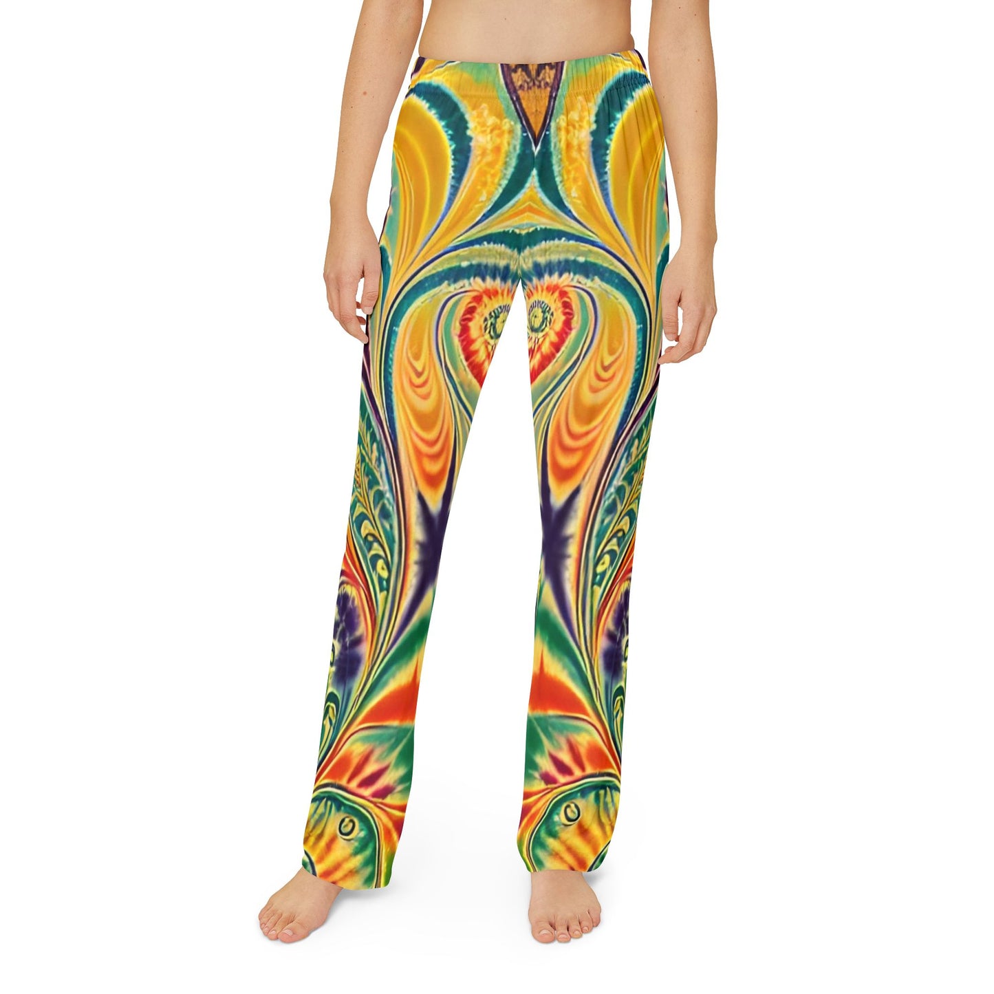 Radiant Swirl Kids Pajama Pants (AOP)