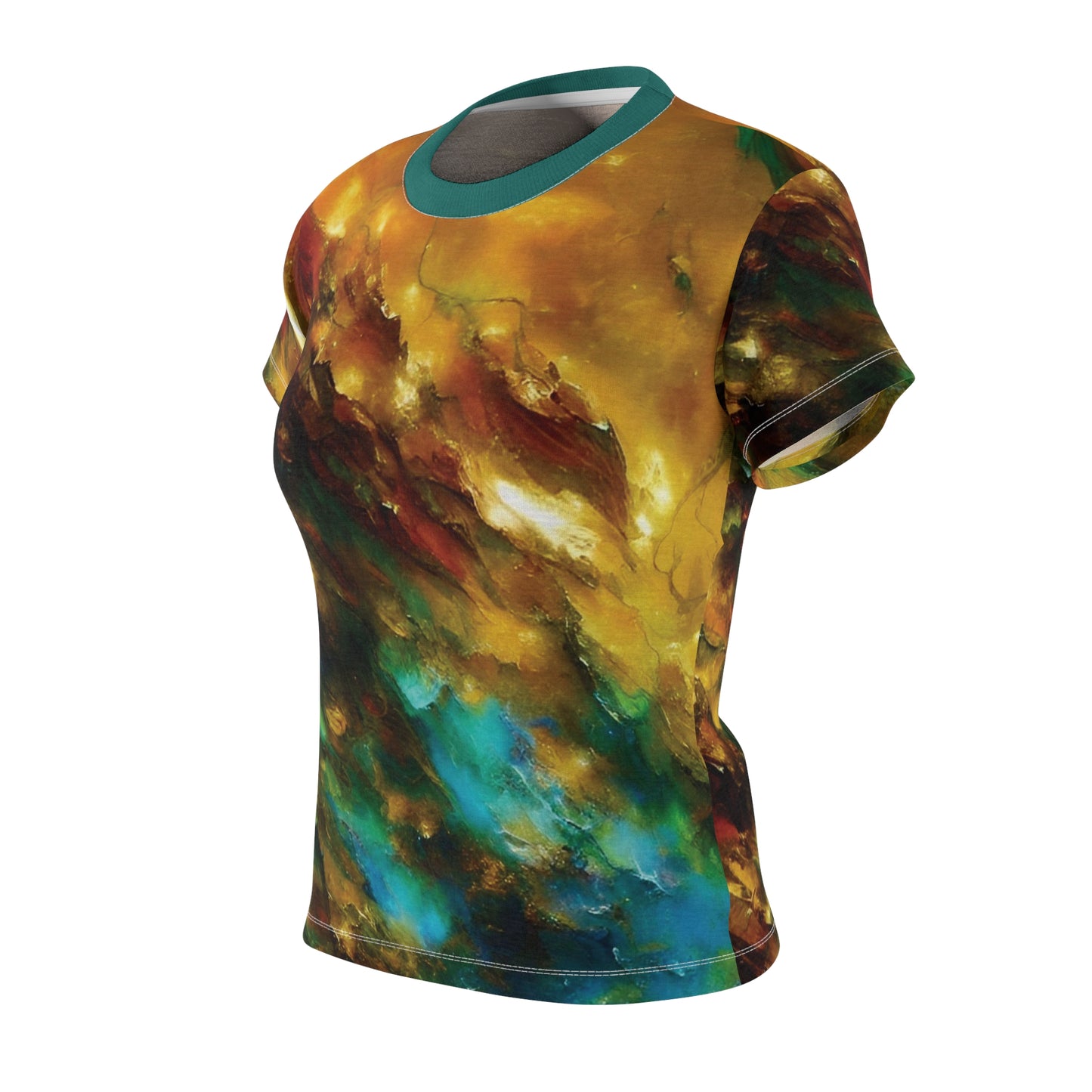 Marbled Women's Cut & Sew Tee (AOP)