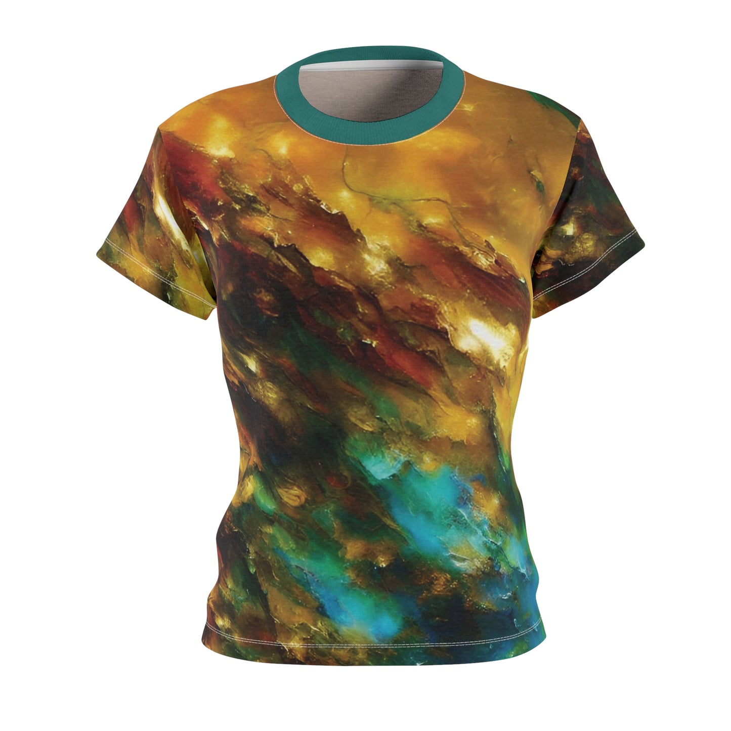 Marbled Women's Cut & Sew Tee (AOP)