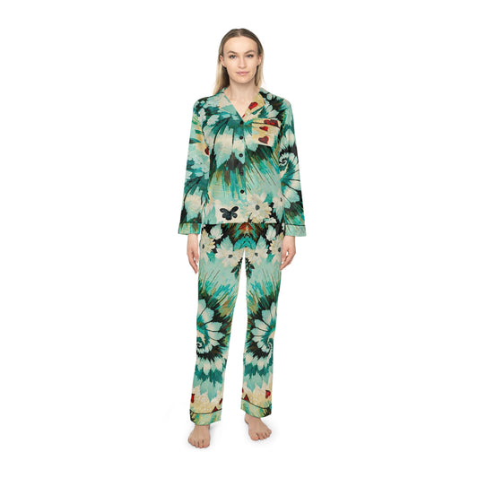 Full of Hearts Women's Satin Pajamas (AOP)