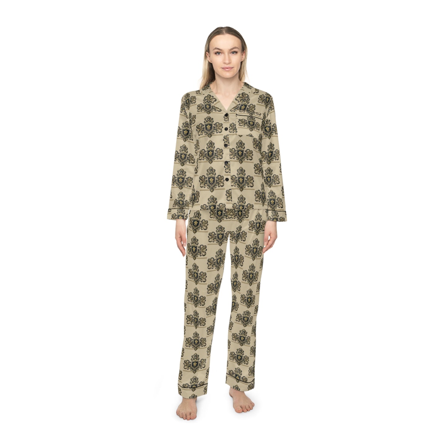 Royal Status Women's Satin Pajamas (AOP)