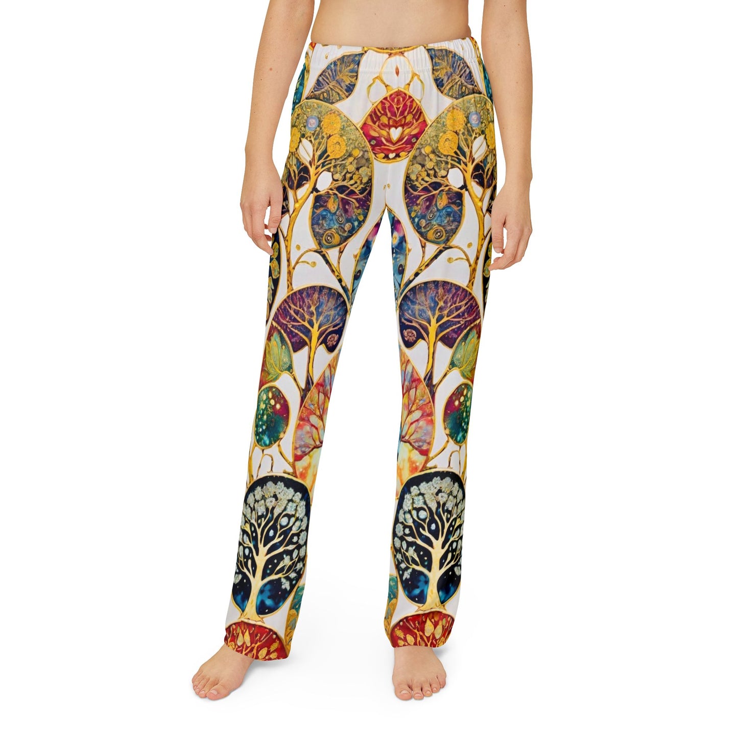 Golden Bloom Kids Pajama Pants (AOP)