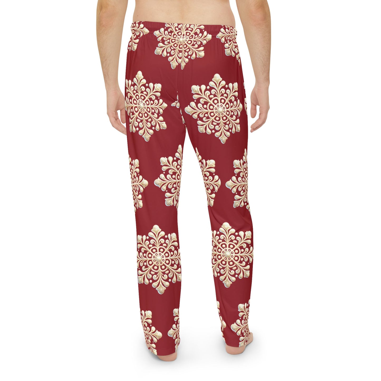 Snow Flake Men's Pajama Pants (AOP)