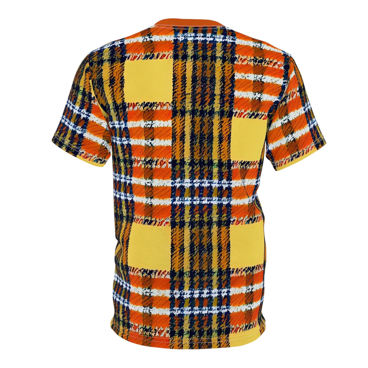 Orange Plaid Men's T-Shirt