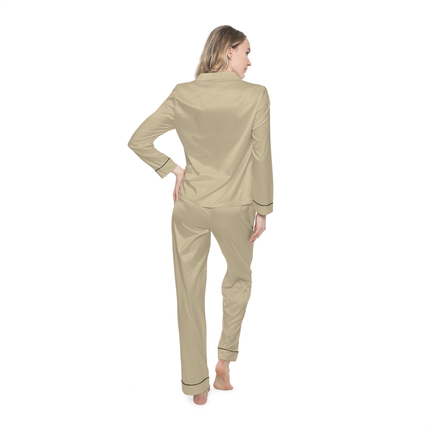 Crown & Comfort Women's Satin Pajamas (AOP)