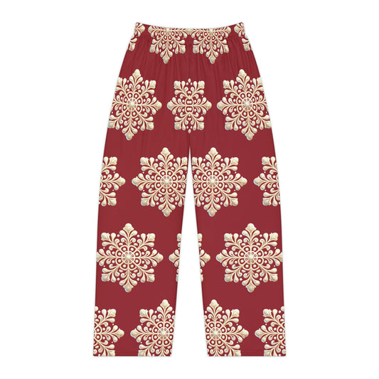 Snow Flake Women's Pajama Pants (AOP)