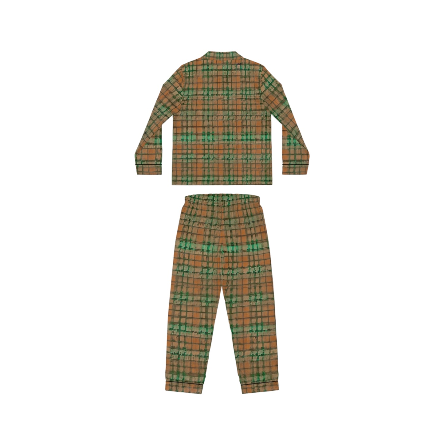 Autumn Checkered Women's Satin Pajamas (AOP)