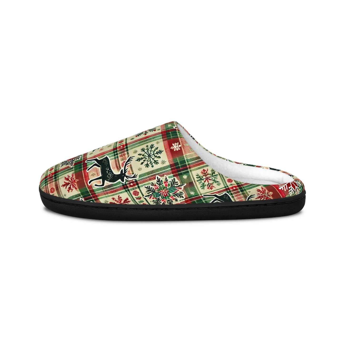 Evergreen Stag Plaid Women's Indoor Slippers