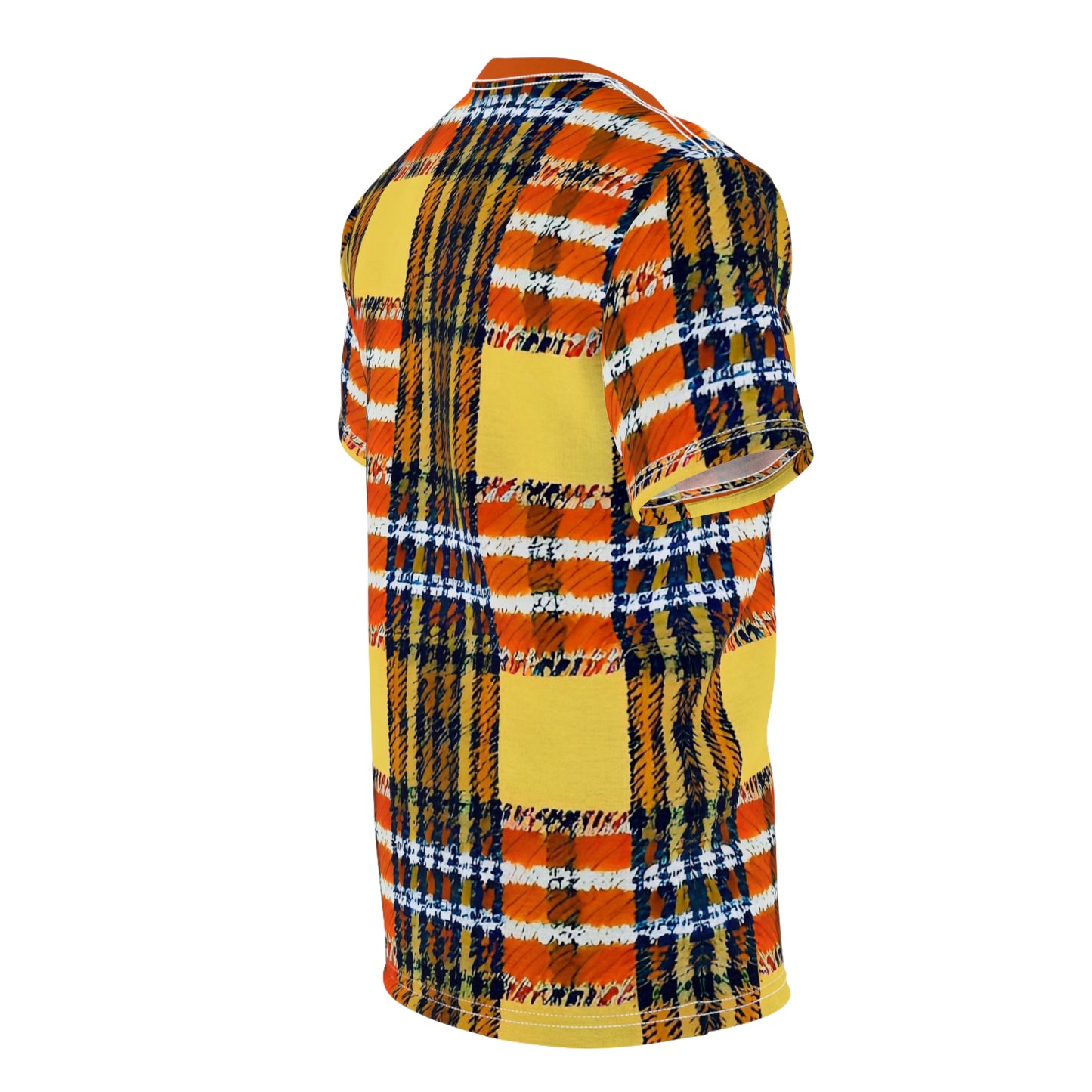 Orange Plaid Men's T-Shirt