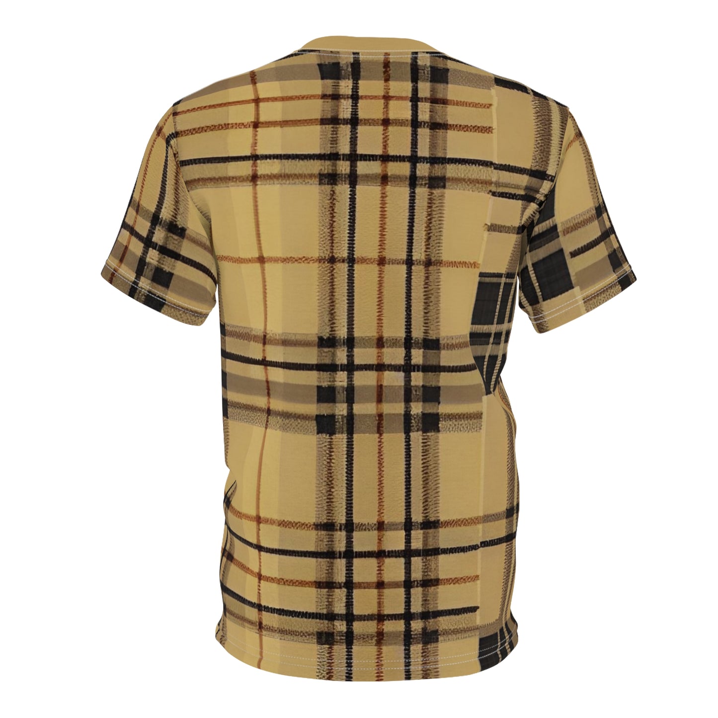 Double Check Plaid Men's Cut & Sew Tee (AOP)