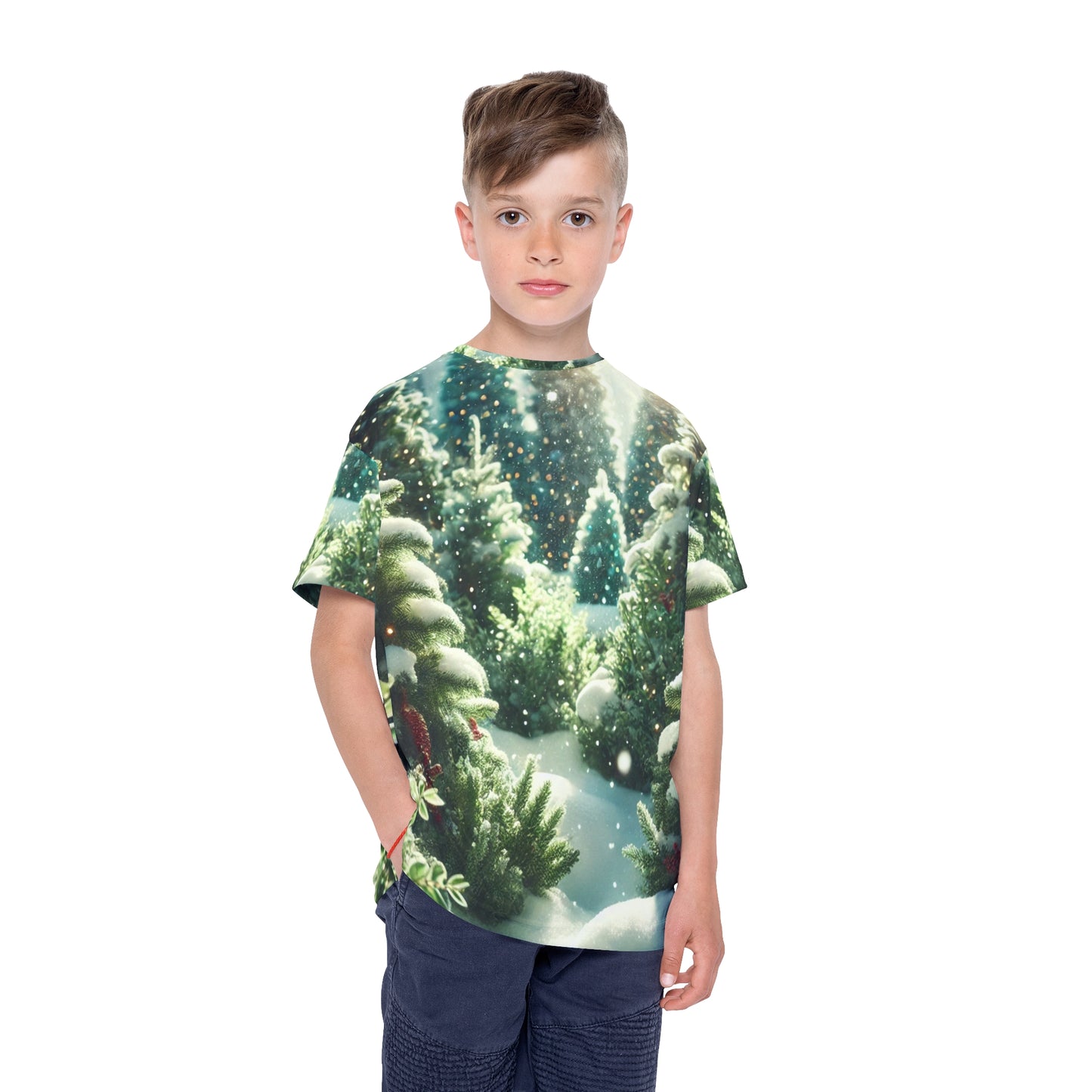 Frosted Forest Kids Sports Jersey (AOP)