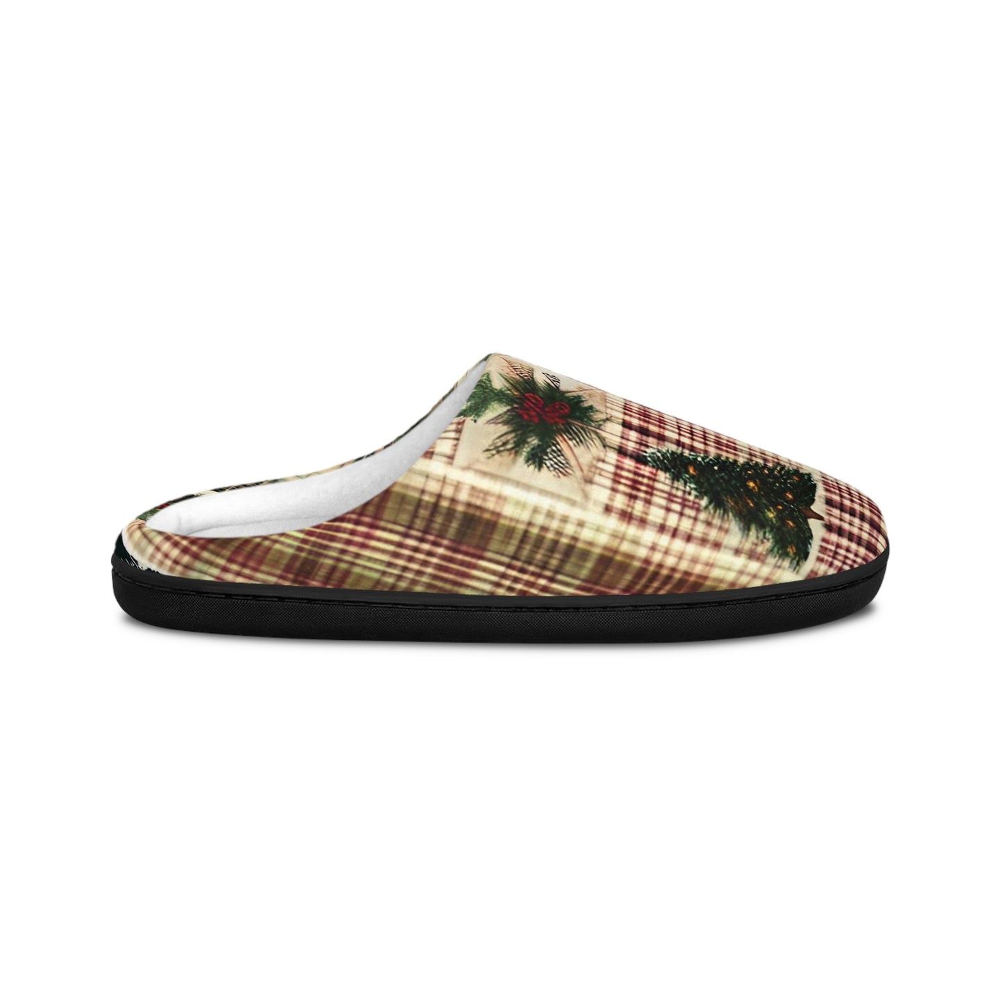 Winter Pine Plaid Men's Indoors Slippers