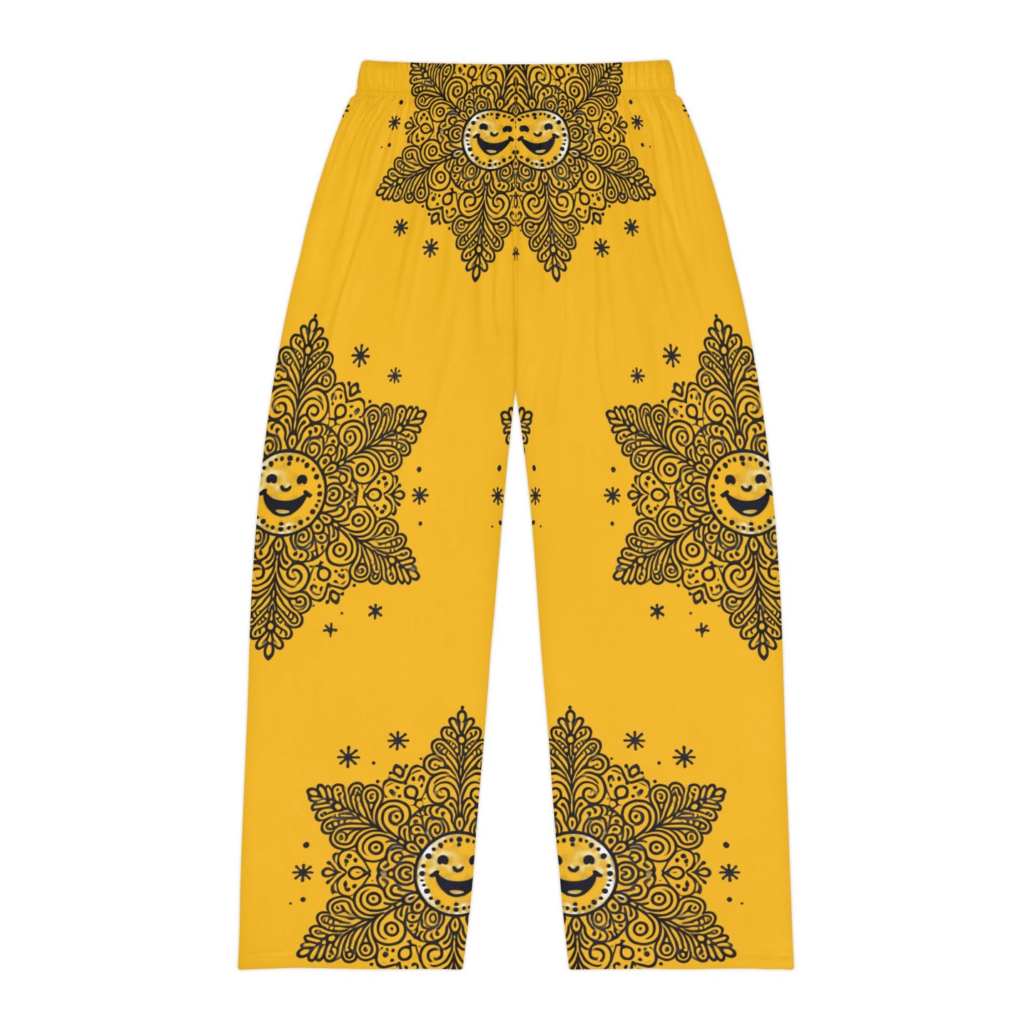 Snowflake - Yellow Men's Pajama Pants (AOP)