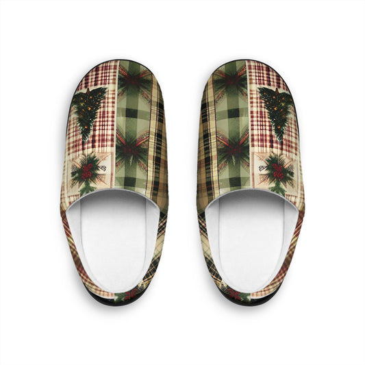 Winter Pine Plaid Men's Indoors Slippers