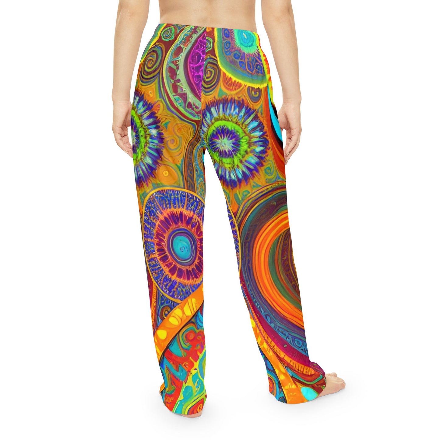 Prismatic Bloom Women's Pajama Pants (AOP)