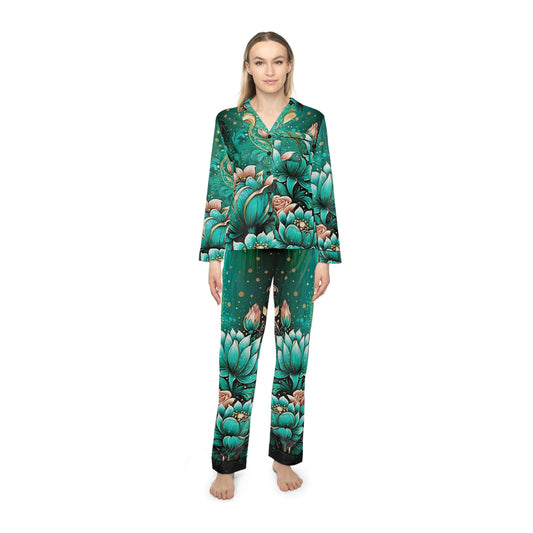 Universal Garden Women's Satin Pajamas (AOP)