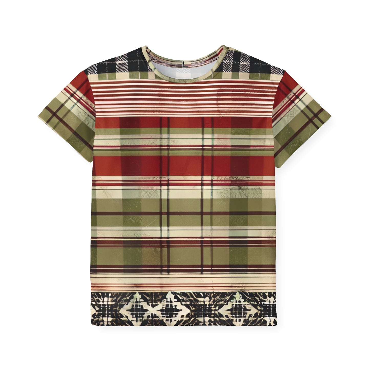 Between the Lines Plaid Kids Sports Jersey (AOP)