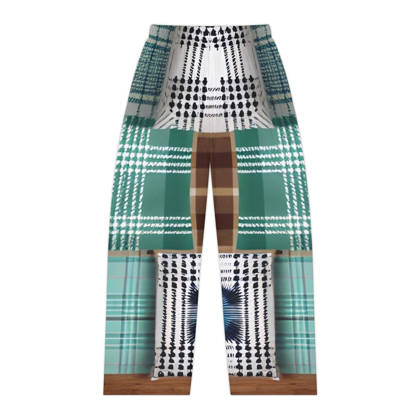 Plaid Patchwork Women's Pajama Pants (AOP)