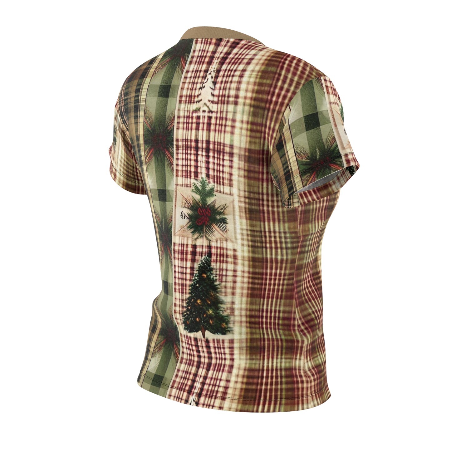 Winter Pine Plaid Women's Cut & Sew Tee (AOP)