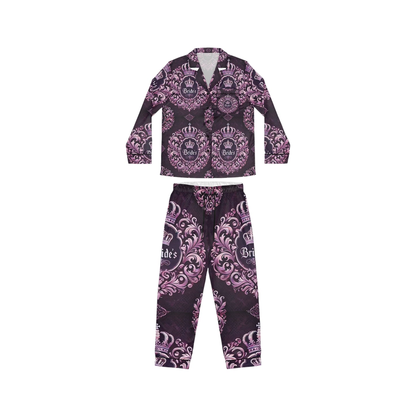 Plum Bride Women's Satin Pajamas (AOP)