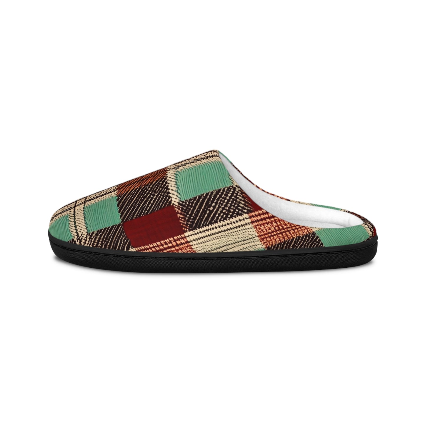 Burgundy Creek Plaid Men's Indoor Slippers