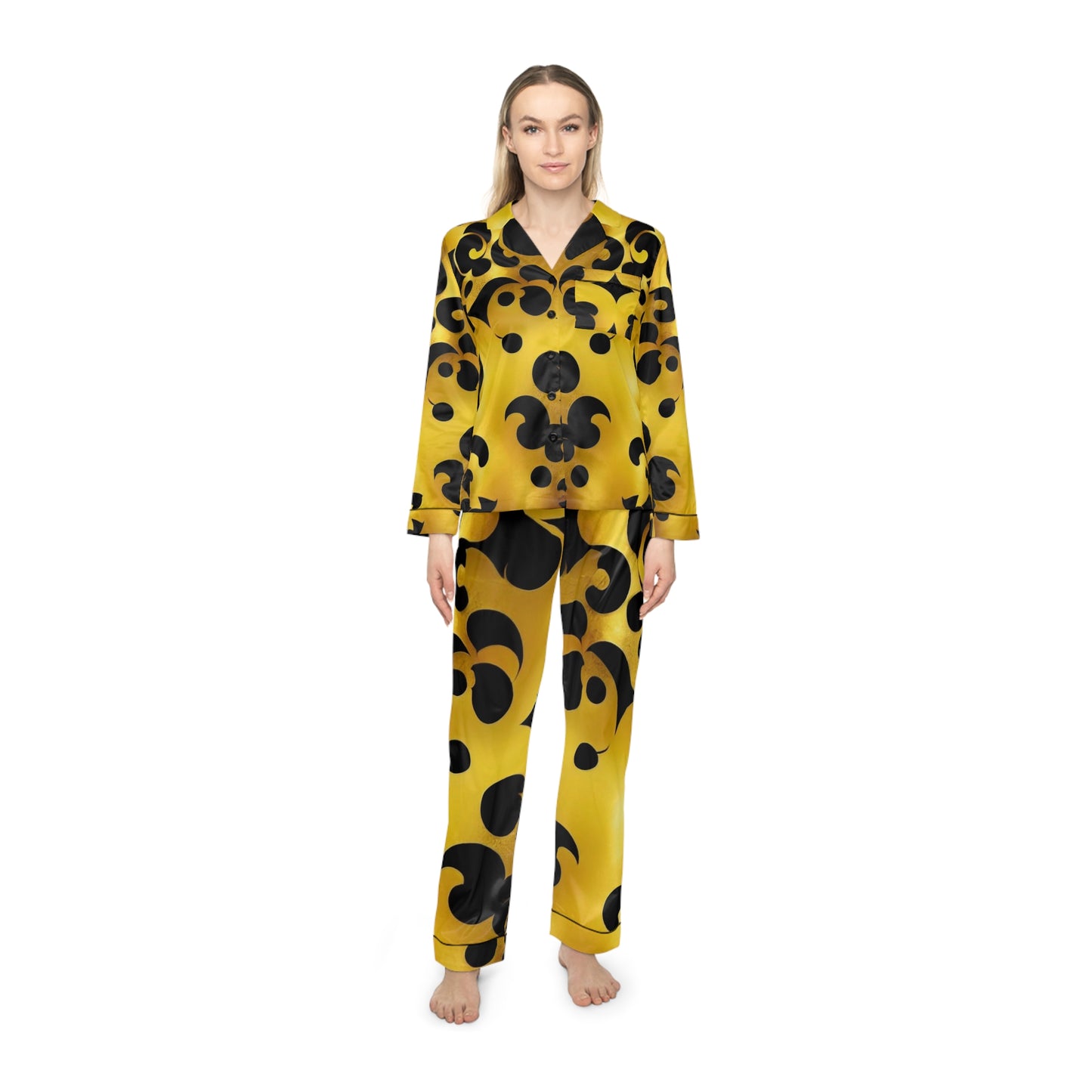 Women's Satin Pajamas (AOP)